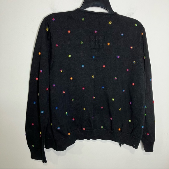 Marisa Christina multicolored bobble cardigan Y2K retro women’s size medium - Picture 5 of 6